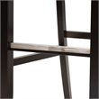 Bowery Hill Gray Upholstered Espresso Wood 2-Piece Bar Stool Set