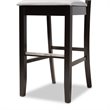 Bowery Hill Gray Upholstered Espresso Wood 2-Piece Bar Stool Set