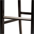 Bowery Hill Contemporary Brown Upholstered Espresso Wood 2-Piece Bar Stool Set