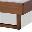 Bowery Hill Gray Upholstered Wood Queen Size Platform Bed