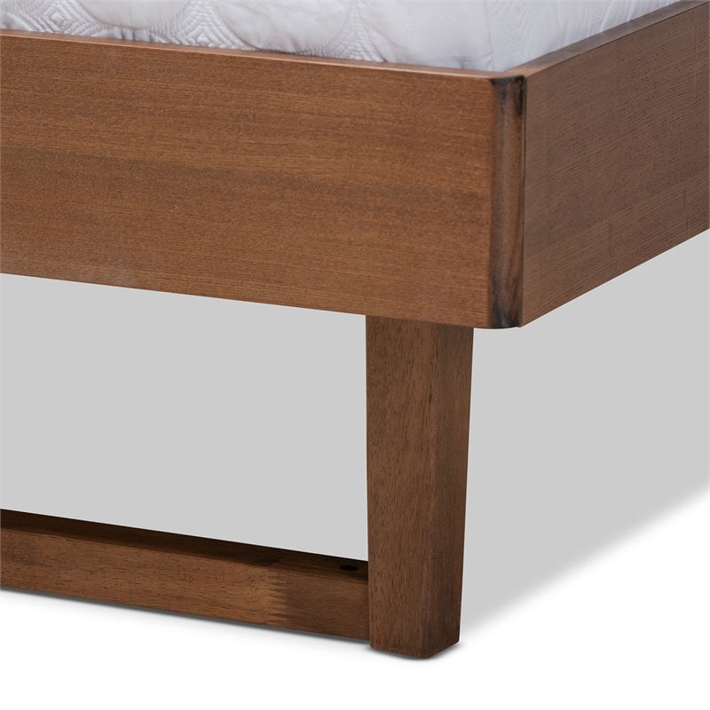 Bowery Hill Gray Upholstered Wood King Size Platform Bed