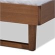 Bowery Hill Gray Upholstered Wood King Size Platform Bed