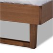 Bowery Hill Gray Upholstered Wood Full Size Platform Bed