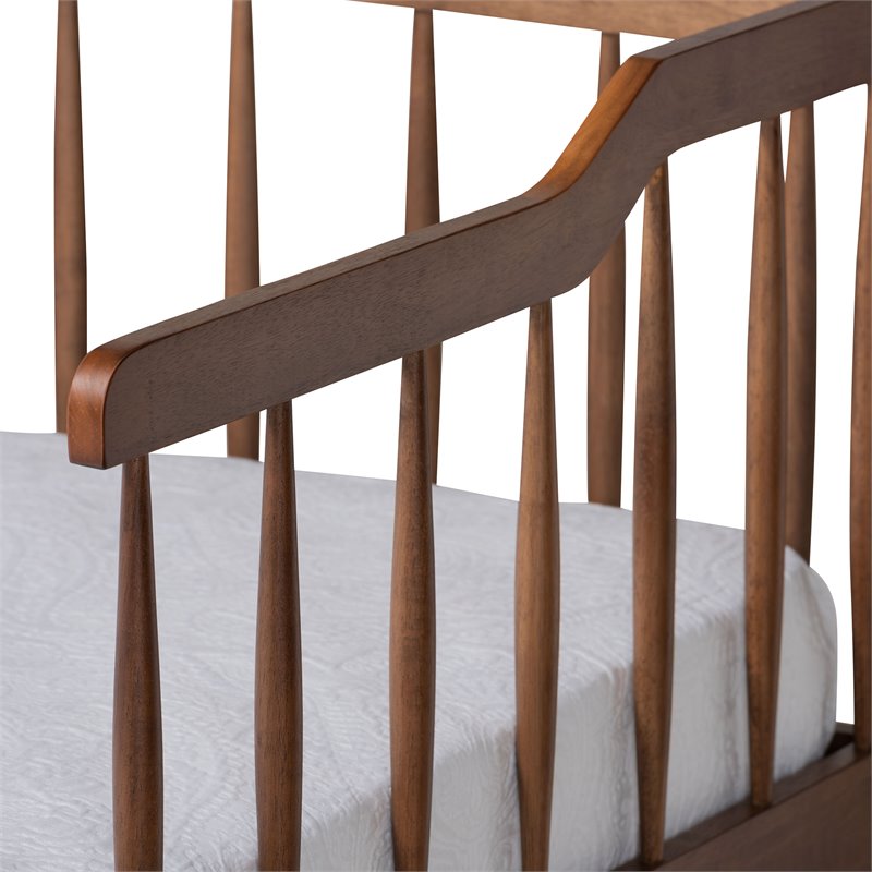 Bowery Hill Transitional Wood Expandable Twin to King Spindle Daybed in Brown