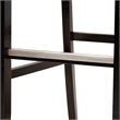 Bowery Hill Gray Upholstered Espresso Wood 2-Piece Bar Stool Set
