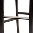 Bowery Hill Gray Upholstered Espresso Wood 2-Piece Bar Stool Set