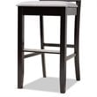 Bowery Hill Gray Upholstered Espresso Wood 2-Piece Bar Stool Set