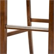 Bowery Hill Gray Upholstered Walnut Finished Wood 2-Piece Bar Stool Set