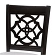 Bowery Hill Contemporary Gray Upholstered Espresso Wood 2-Piece Bar Stool Set