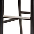 Bowery Hill Contemporary Gray Upholstered Espresso Wood 2-Piece Bar Stool Set
