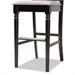 Bowery Hill Contemporary Gray Upholstered Espresso Wood 2-Piece Bar Stool Set