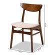 Bowery Hill Beige Upholstered Wood 4-Piece Dining Chair Set