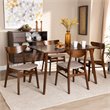 Bowery Hill Beige Upholstered Wood 5-Piece Dining Set
