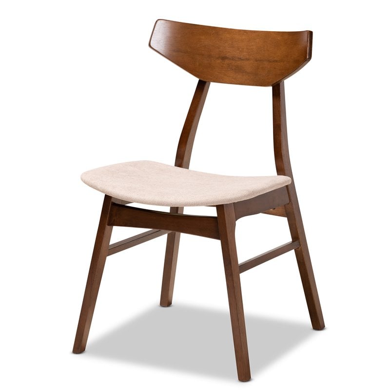 Bowery Hill Beige Upholstered Wood 5-Piece Dining Set