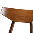 Bowery Hill Gray Upholstered Walnut Wood 5-Piece Dining Set