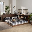 Bowery Hill Walnut Finished Wood Queen Size Platform Storage Bed
