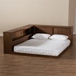 Bowery Hill Walnut Finished Wood Queen Size Platform Storage Bed