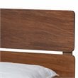 Bowery Hill Modern Rubberwood King Size Panel Bed in Walnut Brown