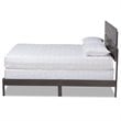 Bowery Hill Gray and Oak Finished Wood Queen Size Panel Bed