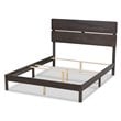 Bowery Hill Gray and Oak Finished Wood Queen Size Panel Bed