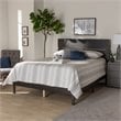 Bowery Hill Gray and Oak Finished Wood Queen Size Panel Bed