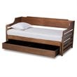 Bowery Hill Transitional Wood Expandable Twin Size to King Size Daybed in Brown