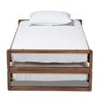 Bowery Hill Walnut Finished Wood Expandable Twin to King Size Bed Frame