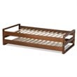 Bowery Hill Walnut Finished Wood Expandable Twin to King Size Bed Frame