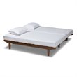Bowery Hill Walnut Finished Wood Expandable Twin to King Size Bed Frame