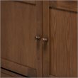 Bowery Hill Walnut Brown Finished Wood Queen Size Platform Storage Bed