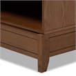 Bowery Hill Walnut Brown Finished Wood Queen Size Platform Storage Bed