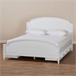 Bowery Hill White Finished Wood Full Size Storage Platform Bed