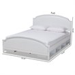 Bowery Hill White Finished Wood Full Size Storage Platform Bed