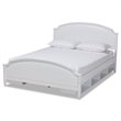 Bowery Hill White Finished Wood Full Size Storage Platform Bed