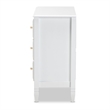 Bowery Hill Transitional 3-Drawer Wood Bedroom Chest in White