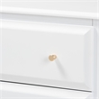Bowery Hill Transitional 3-Drawer Wood Bedroom Chest in White