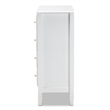 Bowery Hill Transitional 4-Drawer Soild Wood Bedroom Chest in White