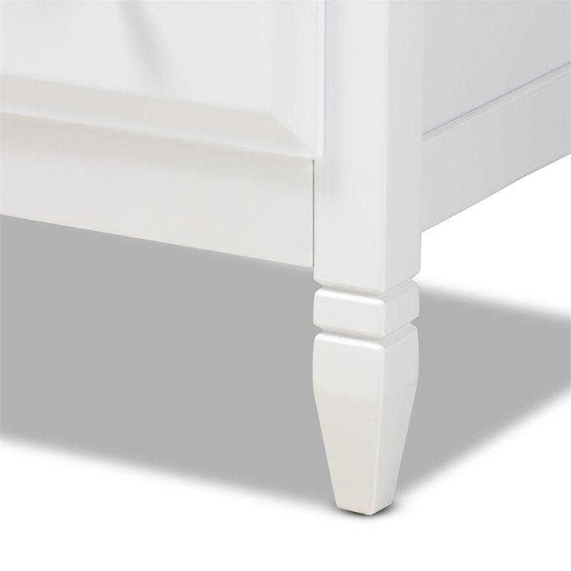 Bowery Hill Transitional 4-Drawer Soild Wood Bedroom Chest in White