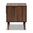 Bowery Hill Two-Tone Gray and Walnut Finished Wood 1-Drawer Nightstand