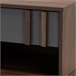 Bowery Hill Two-Tone Gray and Walnut Finished Wood 1-Drawer Nightstand