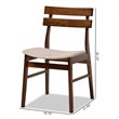Bowery Hill Light Beige Upholstered Wood 4-Piece Dining Chair Set