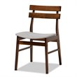 Bowery Hill Light Gray Fabric Upholstered Wood 5-Piece Dining Set