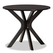 Bowery Hill Gray Fabric Upholstered Wood 5-Piece Dining Set