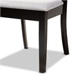 Bowery Hill Gray Fabric Upholstered Wood 5-Piece Dining Set