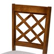 Bowery Hill Gray Fabric Upholstered Wood 5-Piece Dining Set