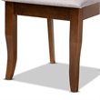 Bowery Hill Gray Fabric Upholstered Wood 5-Piece Dining Set