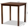 Bowery Hill Walnut Brown Finished Wood Counter Height Pub Table
