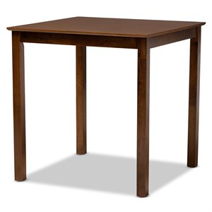 bowery hill walnut brown finished wood counter height pub table