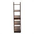Bowery Hill Modern Walnut Brown Finished 5-Tier Wood Geometric Display Shelf