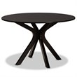 Bowery Hill Sand Fabric Upholstered Wood 7-Piece Dining Set